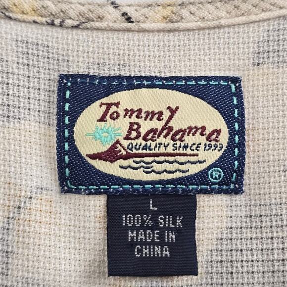 Tommy Bahama Womens 100% Silk Top L VTG Y2K Coastal Floral Hawaiian Beach Resort - Picture 2 of 5